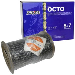 Chaine Velo 7-8V. Route-VTT Gris-Noir Rouleau de 30M (Avec 30 Connecteurs)