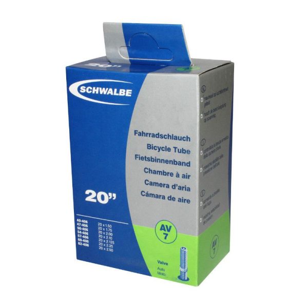 Chambre a Air Velo 20 X 1.50-2.35 Schwalbe Valve Standard (40-406 À 54-428) (Av7)