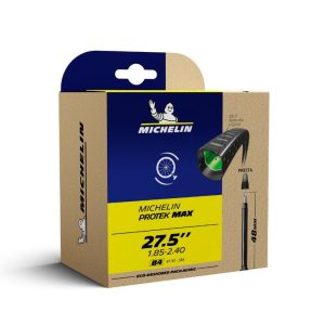 Chambre a Air Velo 27.5 X 1.85-2.40 Michelin Protek Max Valve Presta 40mm Avec Liquide Anti-Crevaison