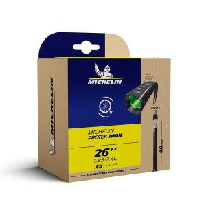 Chambre a Air Velo 26 X 1.85-2.30 Michelin Protek Max C4 Valve Presta 40mm Avec Liquide Anti-Crevaison (Offre Speciale)