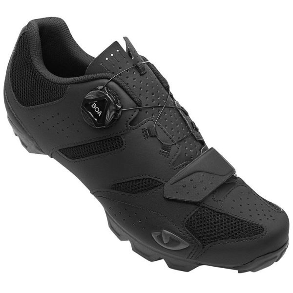 Chaussure VTT Giro Cylinder Ii Noir T44 Fixation Microclip Boa-Velcro Compatible SPD (Paire) (Offre Speciale)