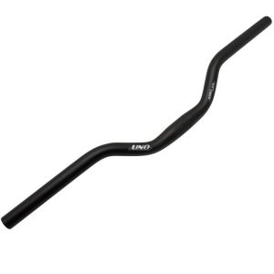 Cintre VTT Demi Releve Alu Noir Mat 25,4mm L610mm Hauteur 50mm
