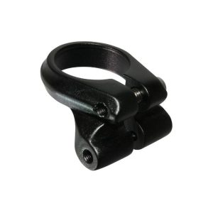 Collier Serrage Tige de Selle Avec Fixation Porte Bagage Alu Noir Diam 31,8mm