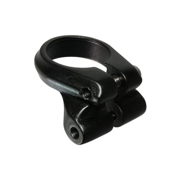 Collier Serrage Tige de Selle Avec Fixation Porte Bagage Alu Noir Diam 31,8mm