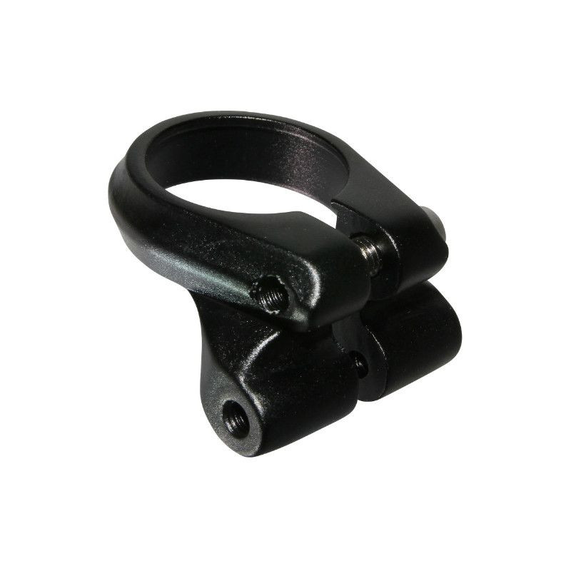 Collier Serrage Tige de Selle Avec Fixation Porte Bagage Alu Noir Diam 31,8mm