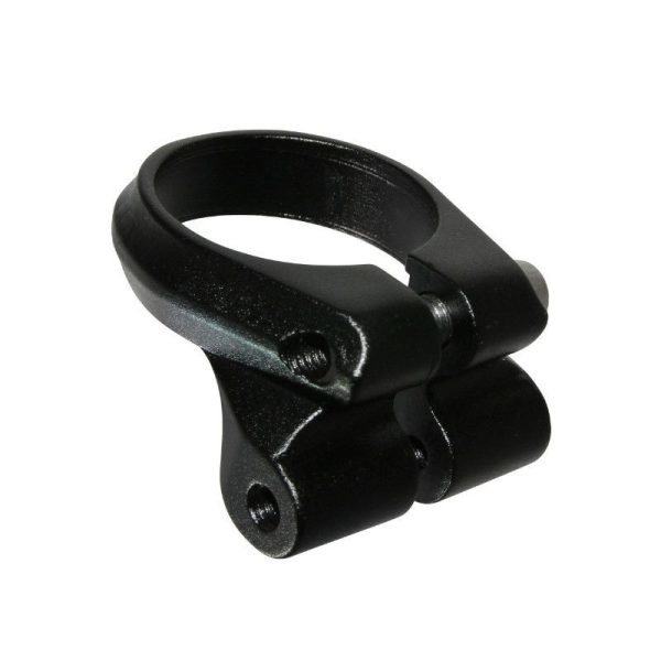 Collier Serrage Tige de Selle Avec Fixation Porte Bagage Alu Noir Diam 34,9mm