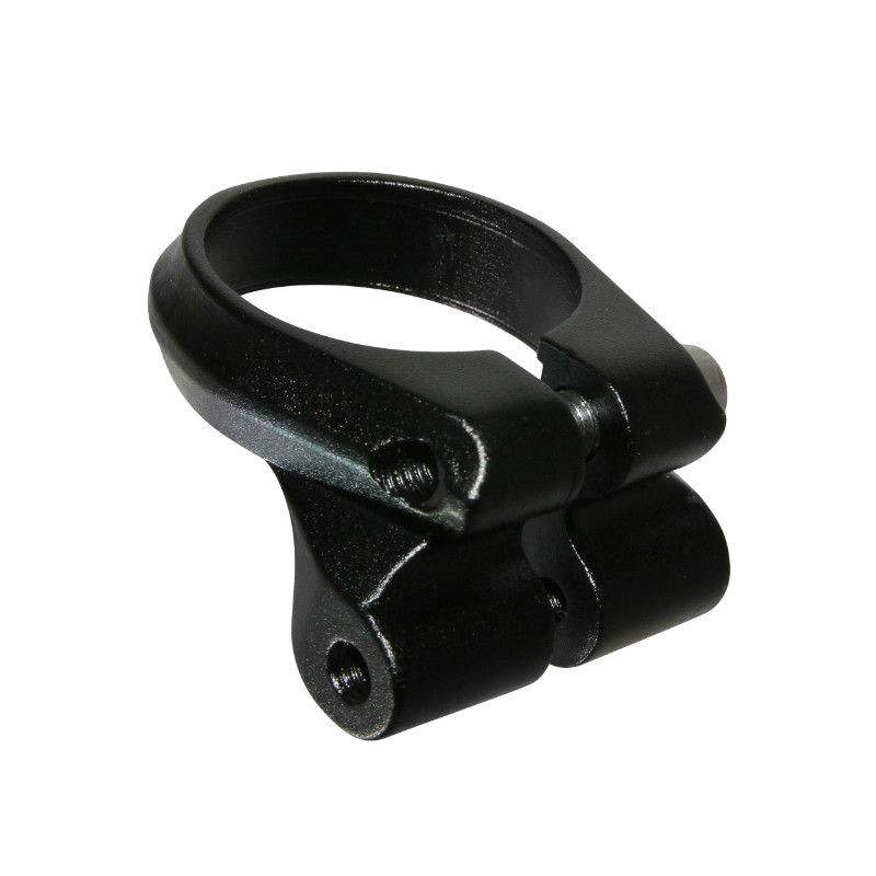 Collier Serrage Tige de Selle Avec Fixation Porte Bagage Alu Noir Diam 34,9mm