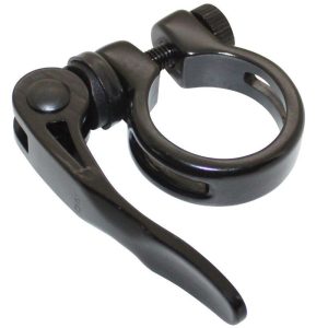 Collier Serrage Tige de Selle Rapide Newton Alu Noir Diam. 31,8mm (Sur Carte)