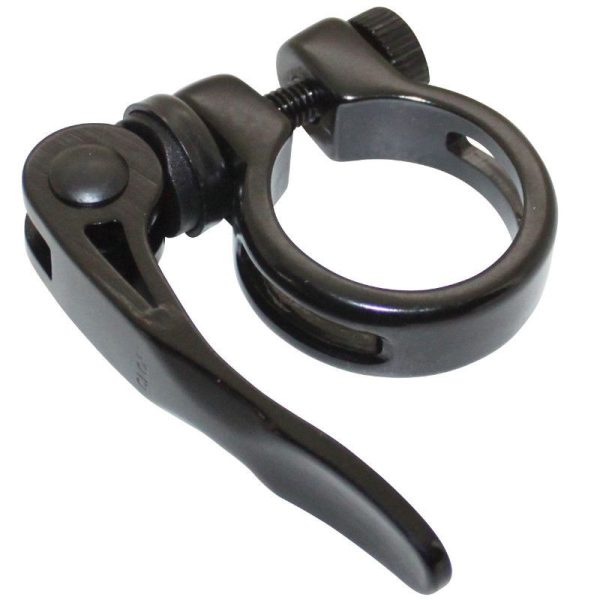 Collier Serrage Tige de Selle Rapide Newton Alu Noir Diam. 31,8mm (Sur Carte)