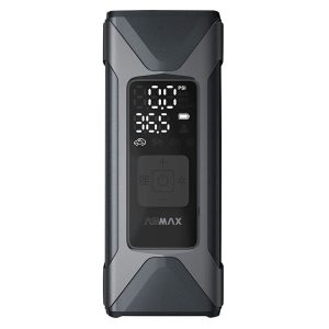Compresseur-Gonfleur-Pompe Portable Universel Asmax T10 Digital 160 Psi 11 Bars Max (Fonction Power Bank, Eclairage, Detection Pression Pneu, Pre-Reglage de La Pression, Arret Automatique)