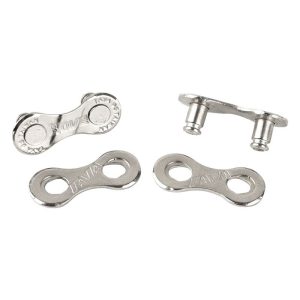 Connecteur de Chaine Velo 9V. Newton Argent (Attache Rapide) (Blister de 2 Pieces)