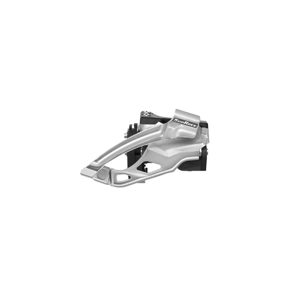 Derailleur VTT Avant Sunrace Ms66 A Collier Bas 34,9 Pour Double Plateau 38X26 et 36X22 Tirage Haut-Bas (Avec Collier Adaptateur 31.8 et 28.6) Pour 10-9V. (Vendu A L Unite)