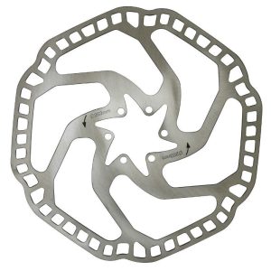 Disque de Frein VTT 6 Trous Newton Brakco Compatible Shimano et Autres 203mm Argent + 6 Vis (Compatible Sur-Ron)