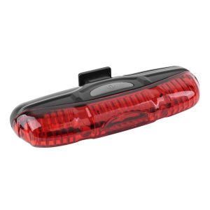 Eclairage Velo A Pile Arriere Sur Tige de Selle Newton Flash 5 Leds 3 Fonctions Noir Livre Avec 2 Piles Aaa