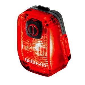 Eclairage Velo Usb Arriere Sur Tige de Selle Sigma Nyte 10 (Eclairage Continu et Clignotant - Autonomie 33H En Clignotant - Visible 500M) Noir