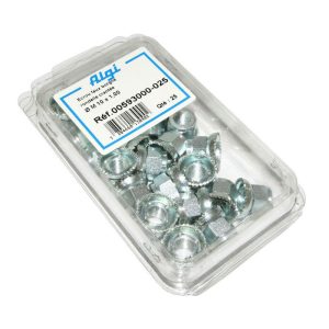 Ecrou de Roue Velo A Rondelle Crantee Algi Diam 10X100 (00593000-100) (Blister de 25)