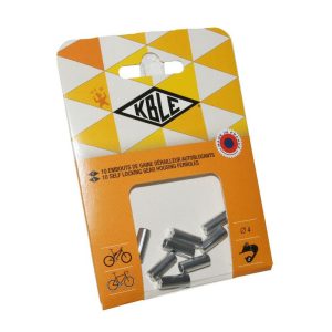 Embout Autoblocant Pour Gaine 4 mm Argent (Sachet de 10 Pieces)