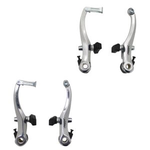 Etrier Frein VTT-City V-Brake Alu Argent (2 Paires) 110mm Compatible Garde-Boue