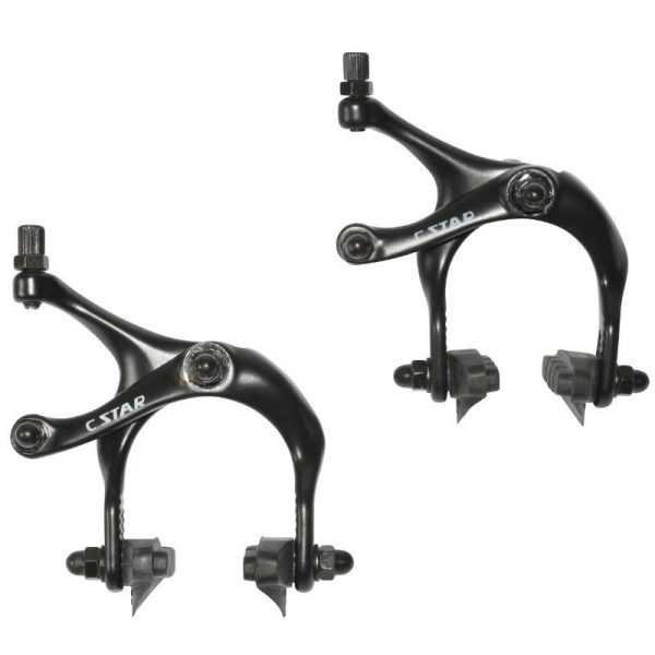 Etrier Frein Route-Fixie Newton Alu Noir Anodise Pour Roue 700 (Paire)