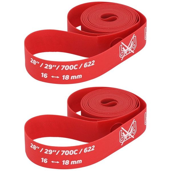 Fond De Jante Zefal Roue 700C Haute Pression En 16 mm Rouge (Vendu A La Paire)