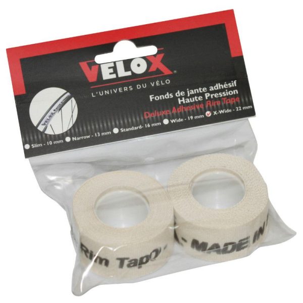 Fond de Jante Velox Tresse Adhesif En 22mm Longueur 2M (2 Pieces Sur Carte)