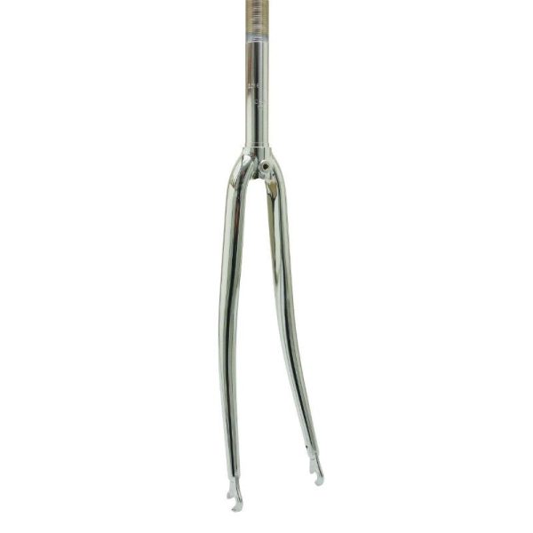 Fourche Route 700C Acier Chromee Cintree Pivot Filete 1"-22.2 Interieur