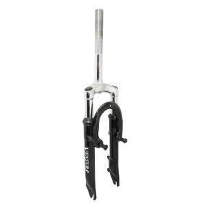 Fourche VTT 20 " M-W A Suspension Disque + V-Brake Acier Ressort-Elastomere Noir Deb. 50mm Pivot (220-130mm) Filete 1"-22,2 Interieur
