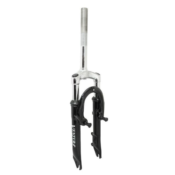 Fourche VTT 20 " M-W A Suspension Disque + V-Brake Acier Ressort-Elastomere Noir Deb. 50mm Pivot (220-130mm) Filete 1"-22,2 Interieur