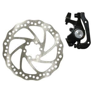 Frein A Disque VTT Mecanique Ar (Etrier + Disque) 160 mm Post Mount + Adaptateur International Compatible Ar 160 mm et Va 180 mm