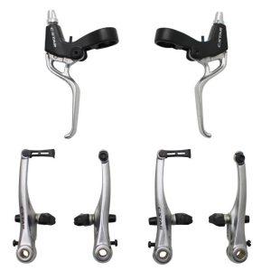 Frein V-Brake Gravity Alu Argent (Etriers et Leviers Avant + Arriere) (Kit)