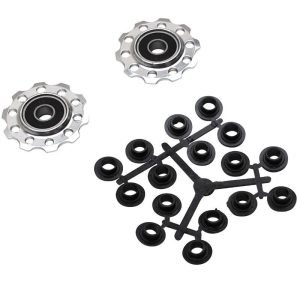 Galet Derailleur Gravity 7-8V. Alu Argent A Roulement 10 Dents (Jeu de 2)
