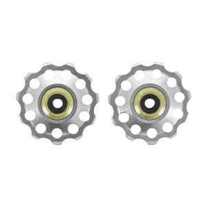 Galet Derailleur Gravity 9-10V. Alu Argent A Roulement 11 Dents (Jeu de 2)