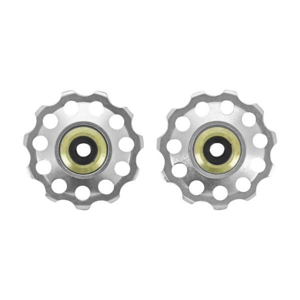 Galet Derailleur Gravity 9-10V. Alu Argent A Roulement 11 Dents (Jeu de 2)