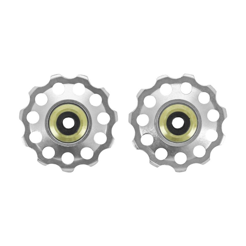 Galet Derailleur Gravity 9-10V. Alu Argent A Roulement 11 Dents (Jeu de 2)