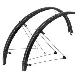 Garde Boue City-VTC Tringles 28'' Stronglight Tour 54mm Noir (Paire) Avec Fixation Classic Tringles Inox