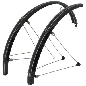 Garde Boue VTT Tringles 26'' Stronglight Country 54mm Noir (Paire) Avec Fixation Classic Tringles Inox
