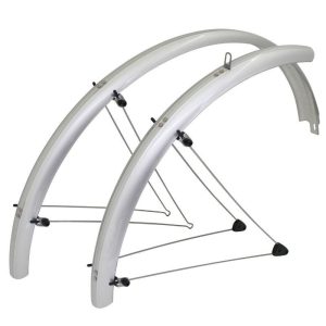 Garde Boue VTT Tringles 26" Stronglight Country 60mm Argent (Paire) Avec Fixation Classic Tringles Inox