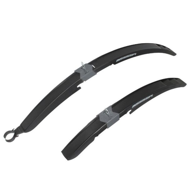 Garde Boue City-VTC Rapide 28" Polisport Mississipi Noir Av+Ar Pour V-Brake-Disque (Paire)