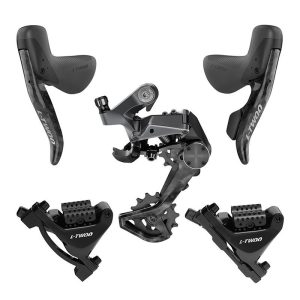 Groupe - Transmission Gravel Ltwoo 1X11V. Gr9 Series Disque Hydraulique Carbone Noir (Derailleur Arriere - Leviers - Manettes Avec Etriers Avant et Arriere)