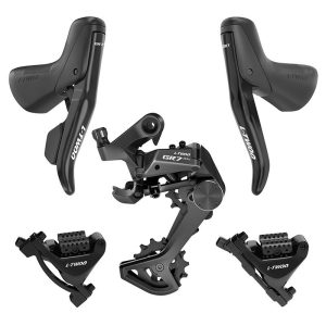 Groupe - Transmission Gravel Ltwoo 1X10V. Gr7 Series Disque Hydraulique Noir (Derailleur Arriere - Leviers - Manettes Avec Etriers Avant et Arriere)