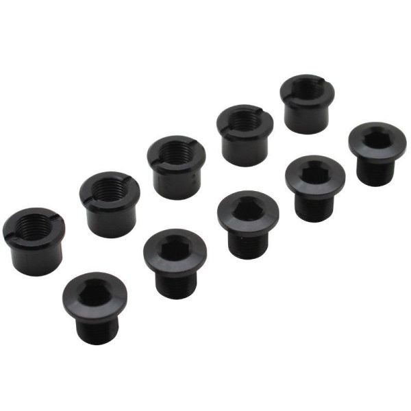 Intravis Pedalier Alu Newton Noir Double Plateau (Jeu de 5) - Vis et Cheminee