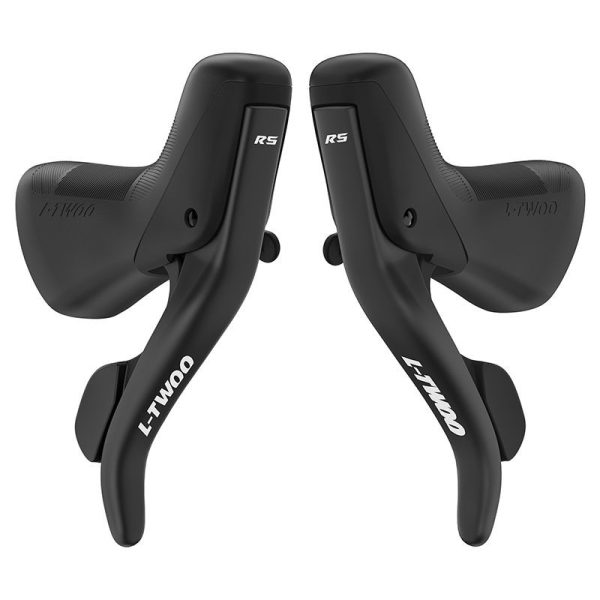Levier-Manette Route Patin Ltwoo 2X9V. Avec Derailleurs Avant + Arriere Noir Compatible Shimano (Paire)