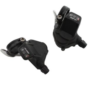 Manette Route Gravity Pour Cintre Plat 9V. Push-Pull Compatible Shimano Double-Triple (Paire)