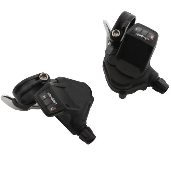 Manette Route Gravity Pour Cintre Plat 9V. Push-Pull Compatible Shimano Double-Triple (Paire)