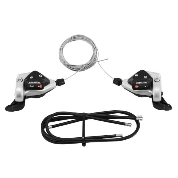 Manette VTT Gravity Indexe Rapid Push-Pull 3X7V. (Paire) Compatible Shimano