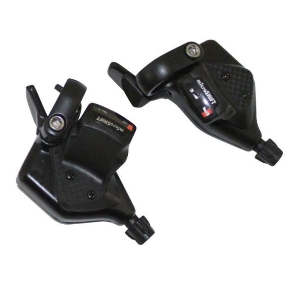 Manette VTT Gravity Indexe Rapid Push-Pull 9V. Avec Poignees (Paire) Compatible Shimano
