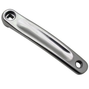 Manivelle Gauche 170 Newton Alu Forge Large Argent (Carre Decale) (Sur Carte)