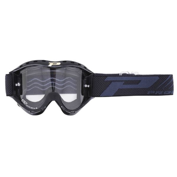 Masque-Lunettes Cross Progrip Enfant 3101 TR Atzaki Noir Ecran Transparent Anti-Buee-Anti-Uv