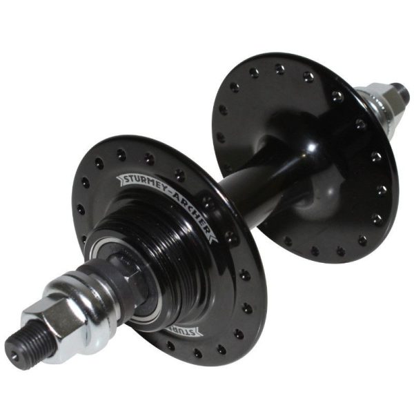 Moyeu Route Sturmey Archer Noir 36T. Arriere Double Filetage Pour Fixie