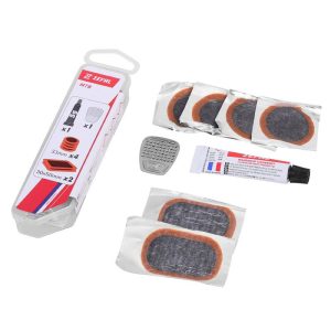 Kit Reparation Pneu Tubeless VTT Zefal Par L'Interieur Avec Rustines - Boite (4 Patchs 33mm + 2 Patchs 50X30mm + Colle 5G + Rape Acier) Avec Notice
